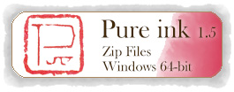 Download button for zip files of Pure ink 1.5 (Win64)